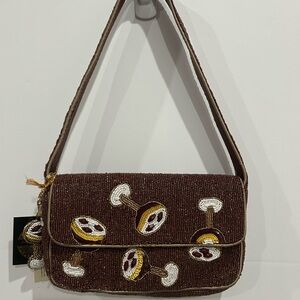 Espresso Martini Beaded Bag with Martini Charm